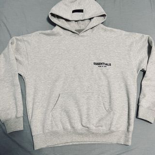 fear of god essential 帽踢 連帽衛衣 落肩帽踢 帽T 落肩 寬肩 oversize 小賈 灰 灰白