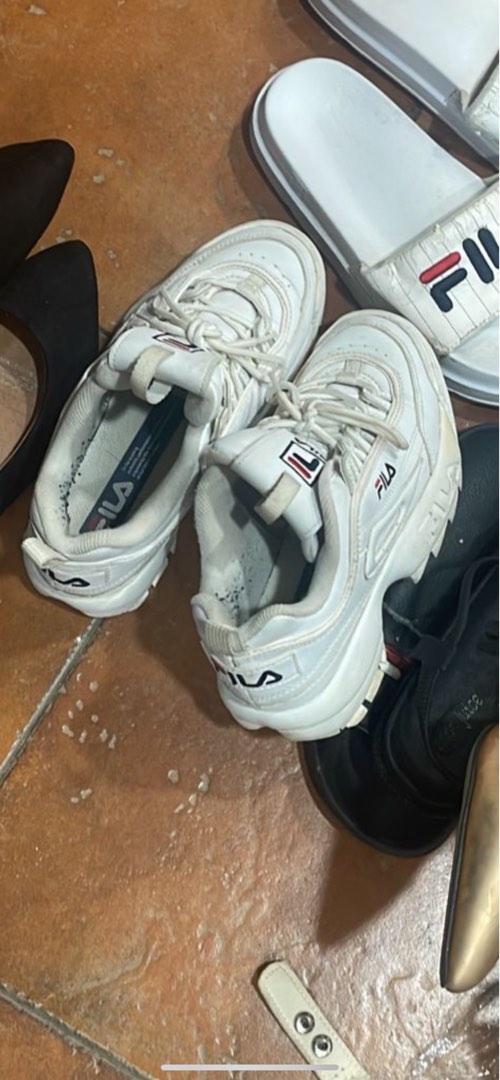 Chunky best sale white fila