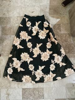 Elegant Filipiniana Floral Skirt