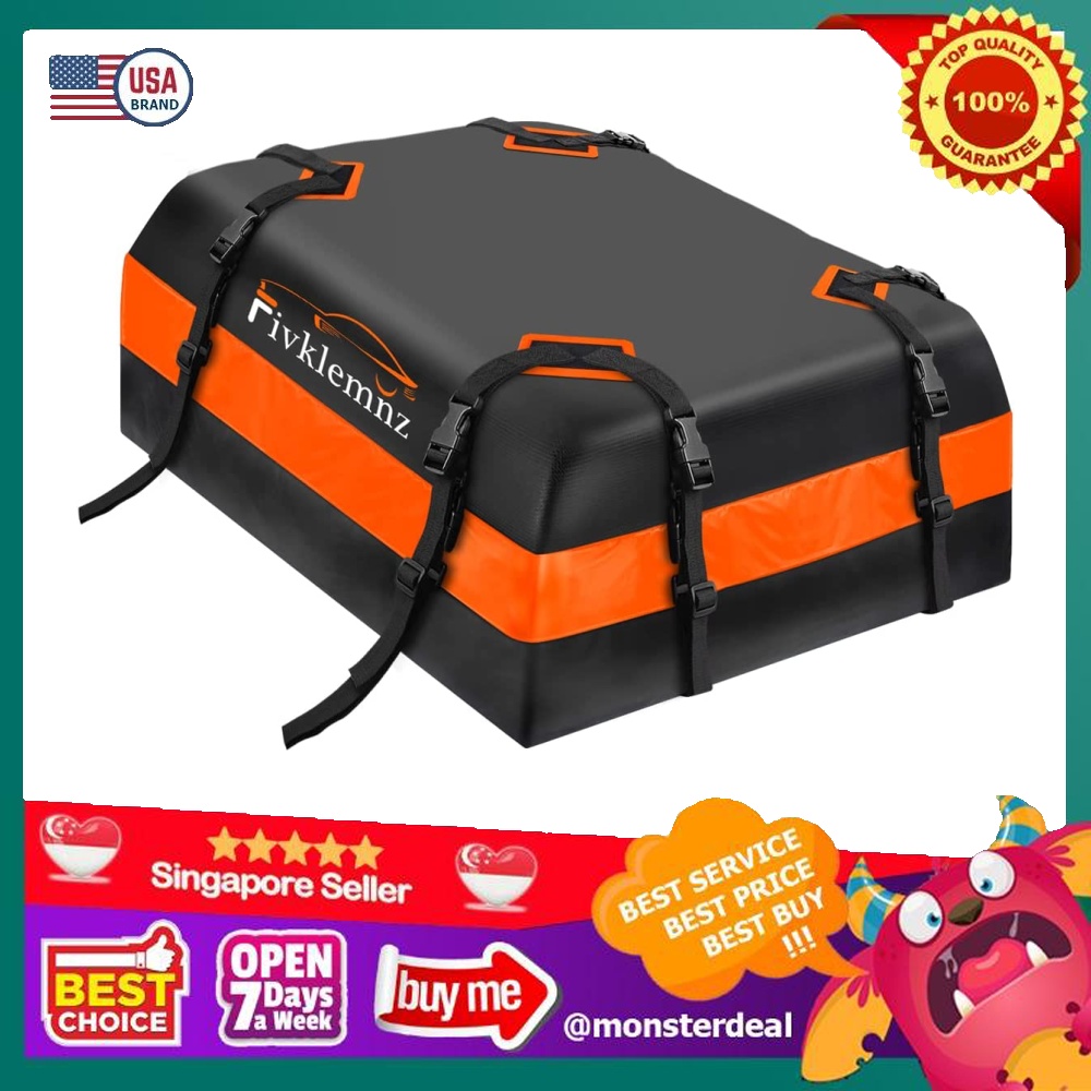 Fivklemnz Car Roof Bag Cargo Carrier, Waterproof Rooftop Cargo Carrier