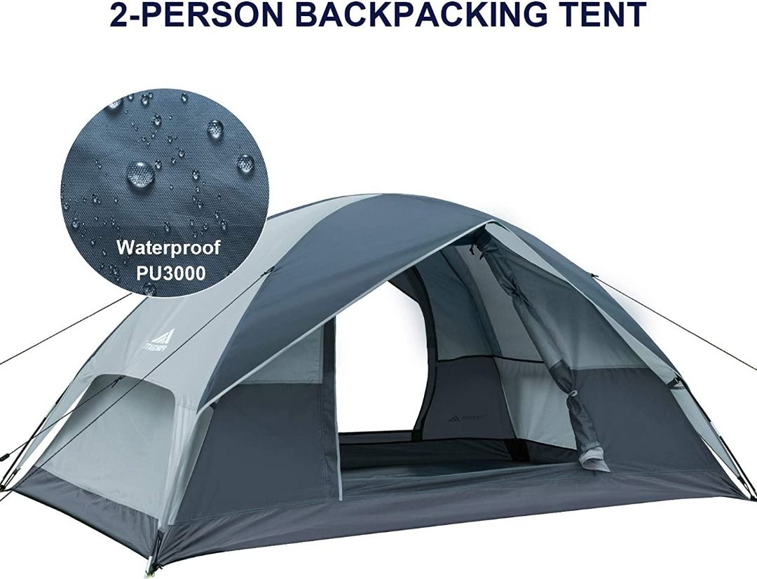 Forceatt Camping Tent for People with Double Doors, Waterproof