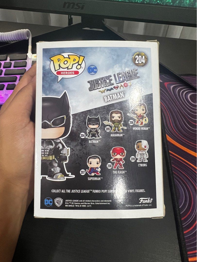 Funko POP : Justice League Batman 204, Hobbies & Toys, Toys & Games on  Carousell
