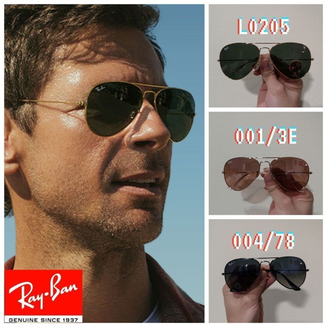 ?Genuine RB3025 Aviator RayBan Sunglasses! Top Gun Inspired Tom Cruise!  New! Modern! Classic Aviators available!