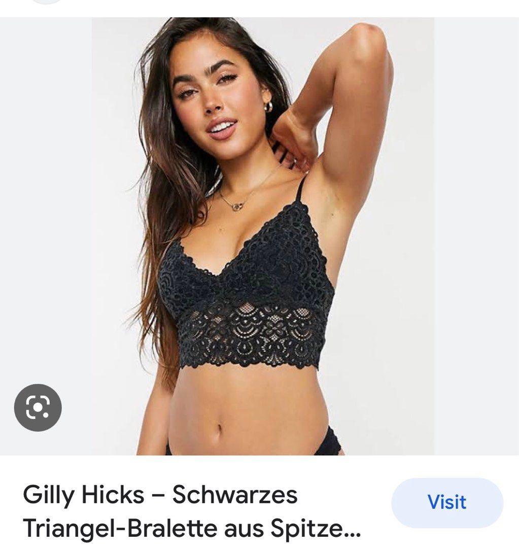Gilly Hicks Hollister Long Lace Bralette, Women's Fashion