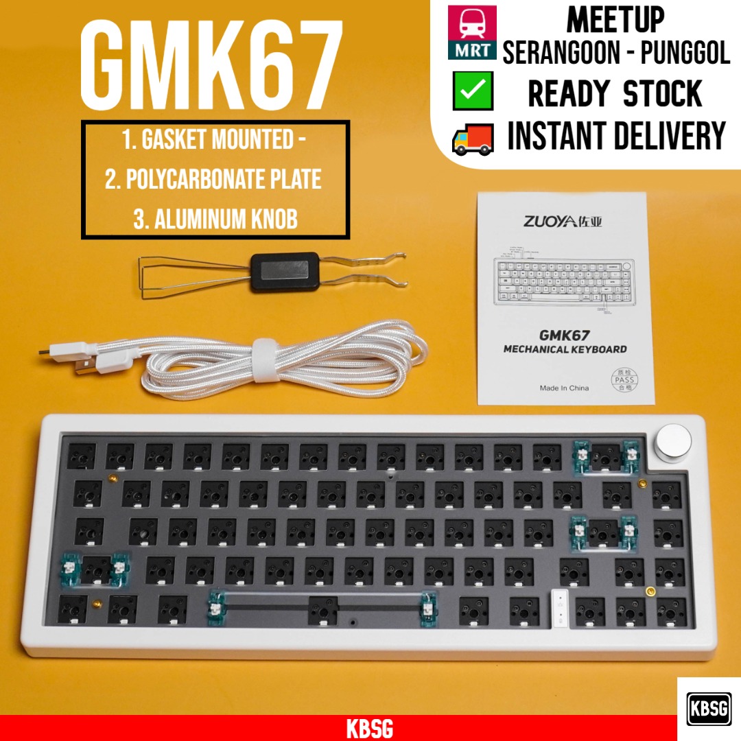 GMK67 65 Keyboard kit with volume knob for custom mechanical keyboard