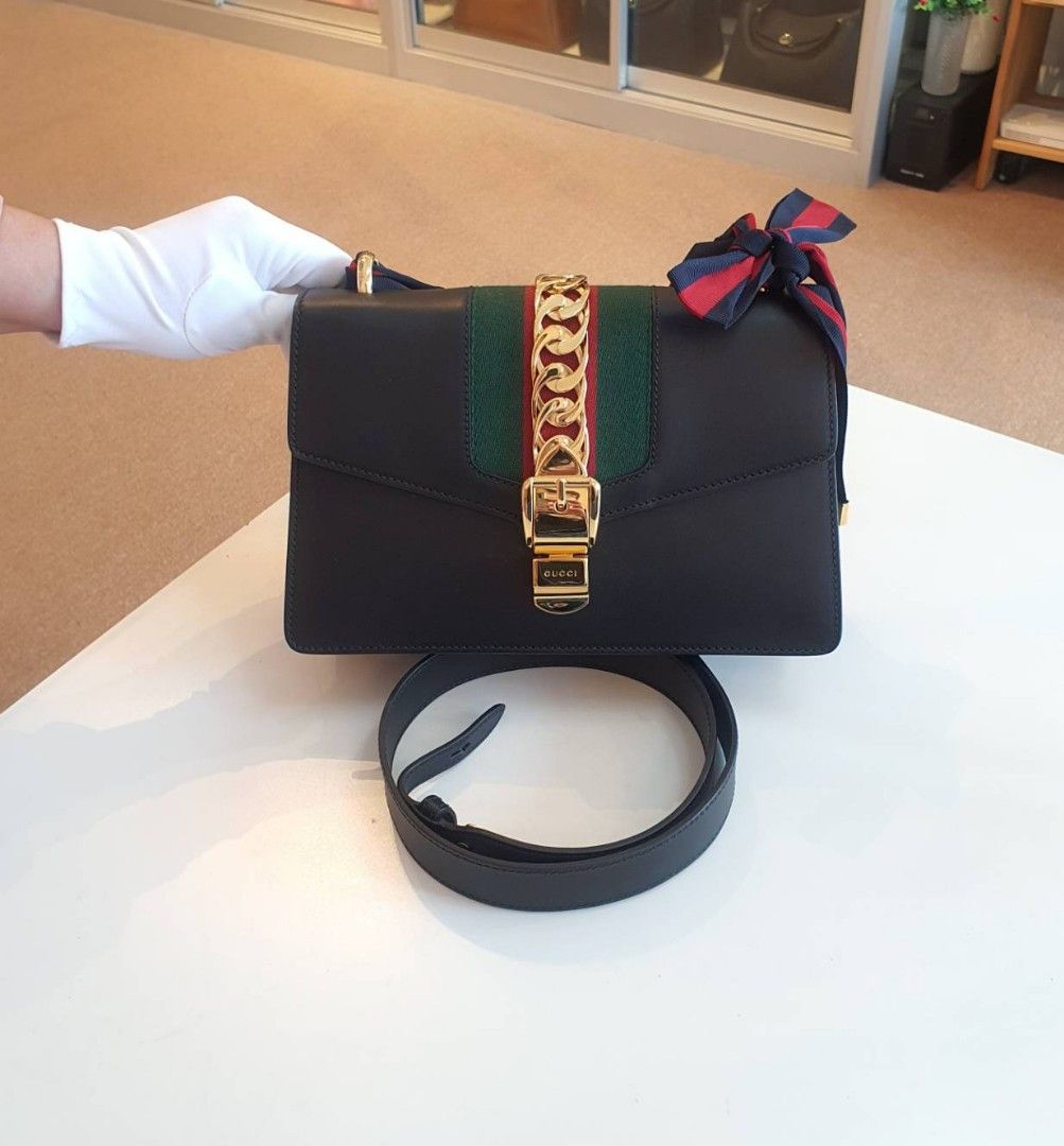Gucci sylvie sales medium black