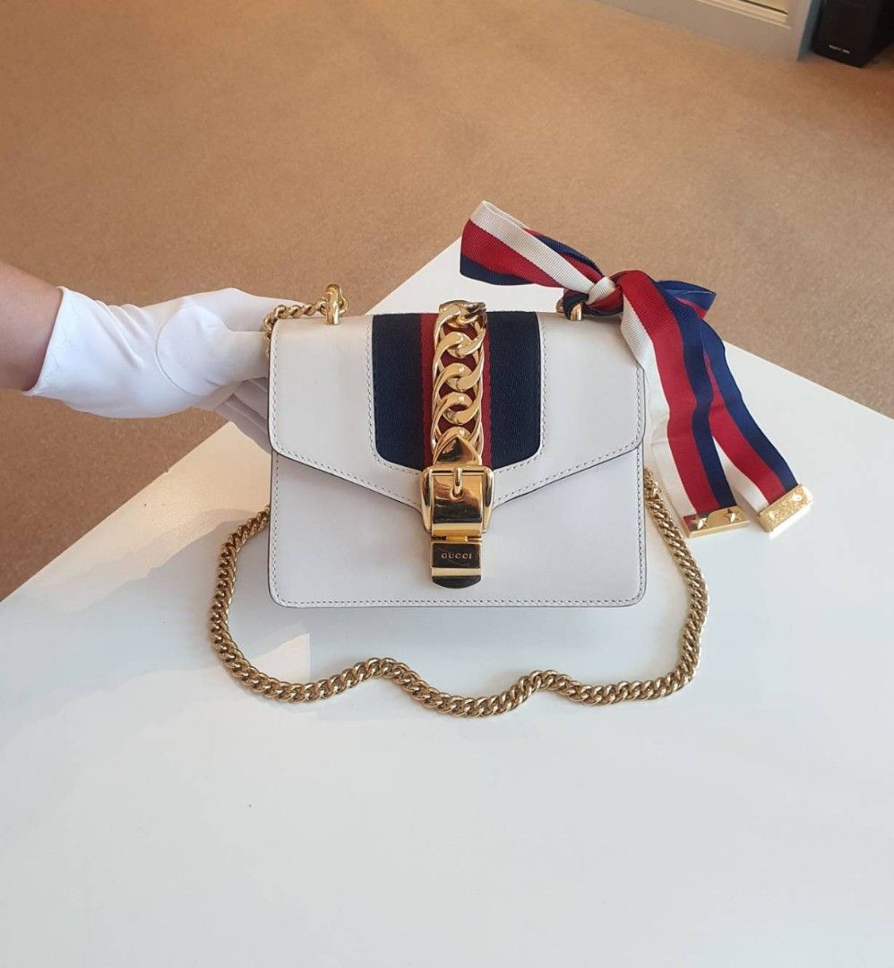 Gucci sylvie white bag hotsell