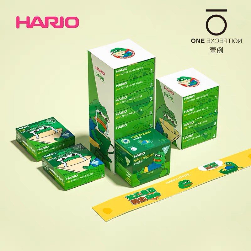 Hario X Pepe coffee filter v60 set, TV & Home Appliances, Kitchen