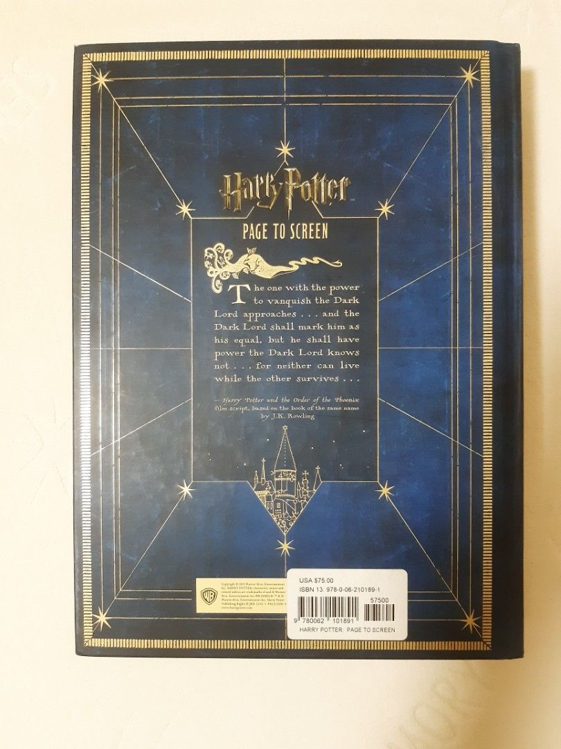 Harry Potter Page to Screen The Complete Filmmaking Journey by Bob