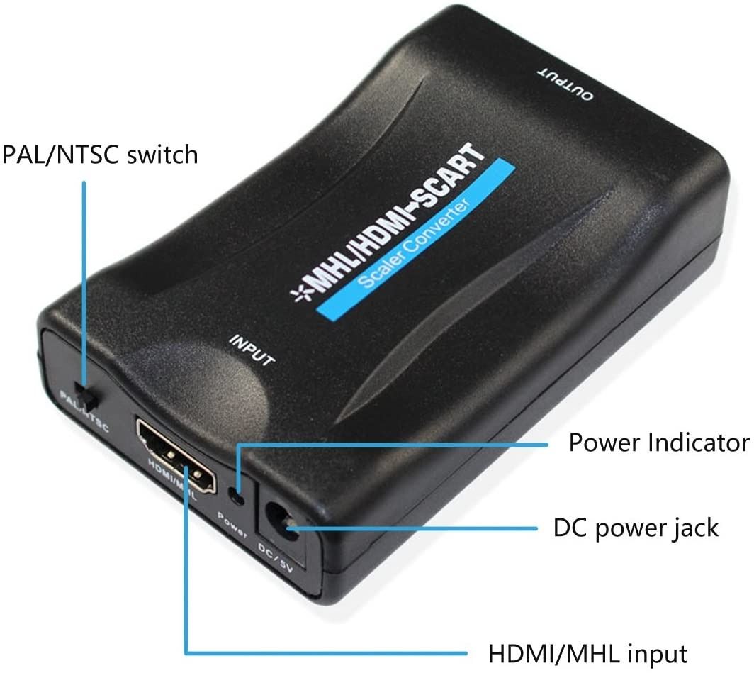 HDMI a Scart 1080p Video Audio Convertidor adaptador HDMI en Scart