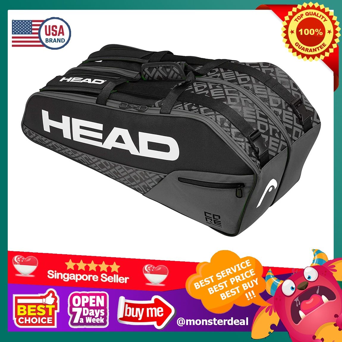 Head core combi outlet 6 racquet bag