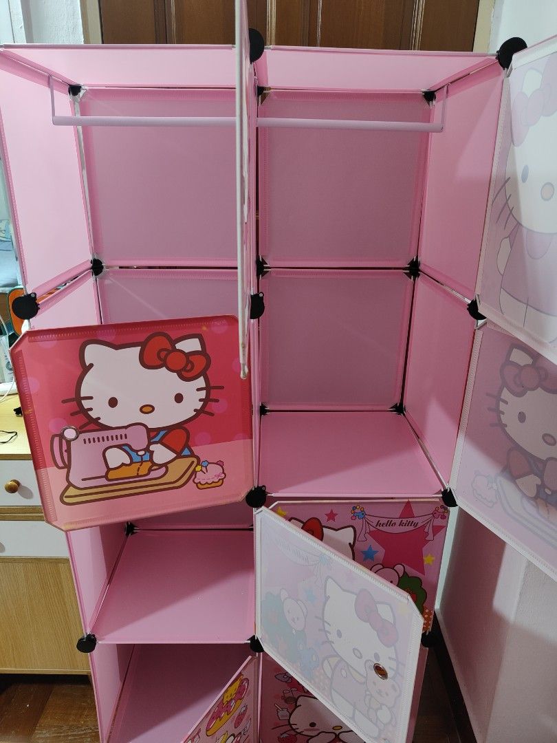 Hello Kitty DIY Rack Storage Box / Wardrobe, Furniture & Home