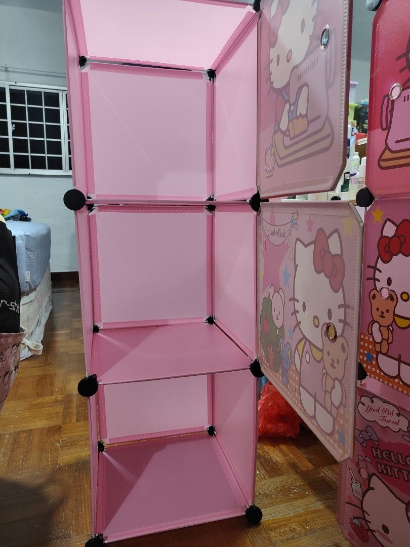 Hello Kitty DIY Rack Storage Box / Wardrobe, Furniture & Home