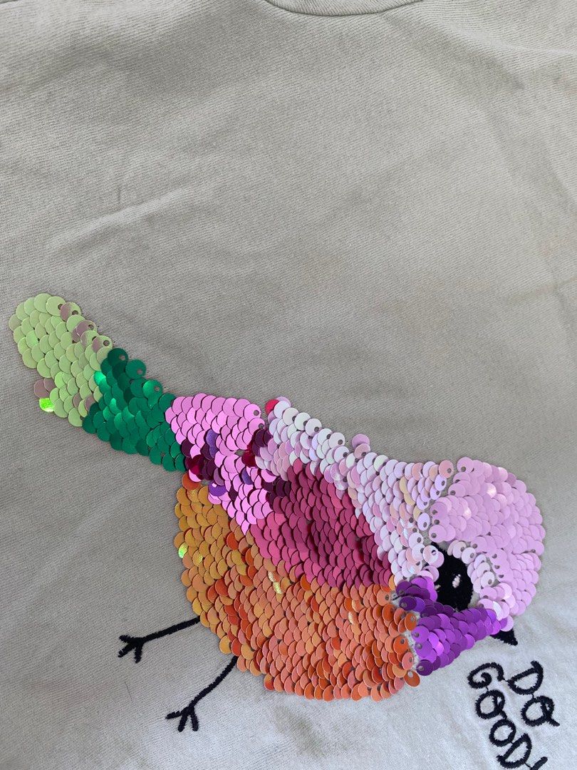 H M Sequin Bird Shirt Babies Kids Babies Kids Fashion on