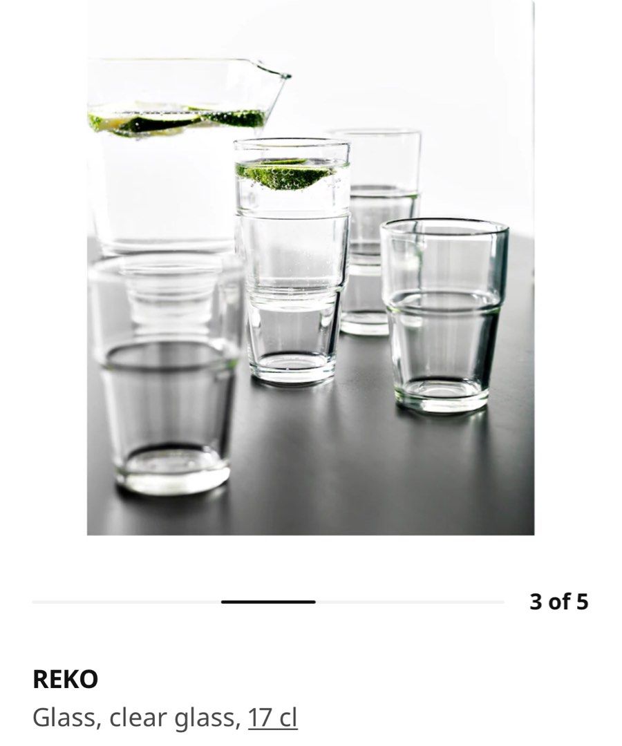 Ikea glasses set of 6, Furniture & Home Living, Kitchenware & Tableware