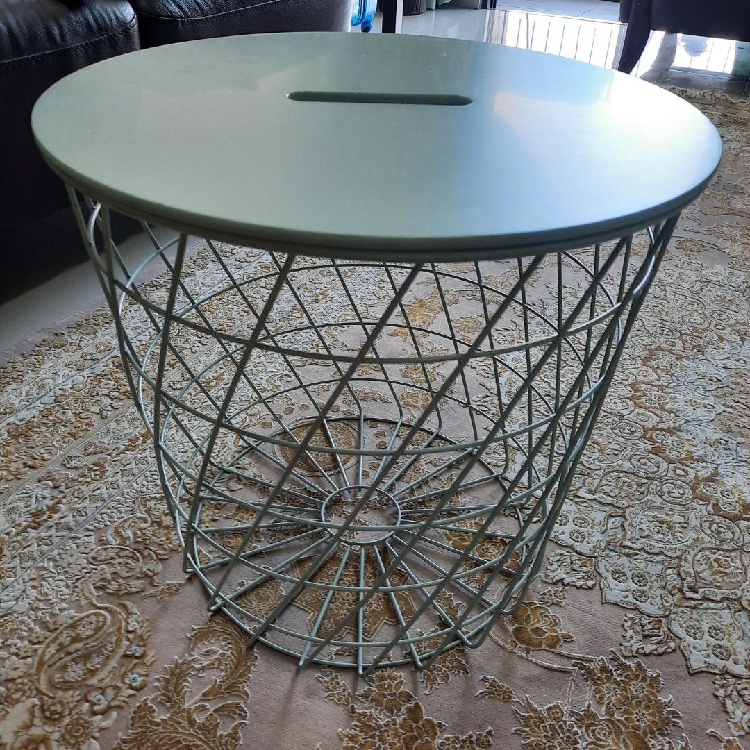 Ikea Kvistbro Storage Table Light Green, Furniture & Home Living