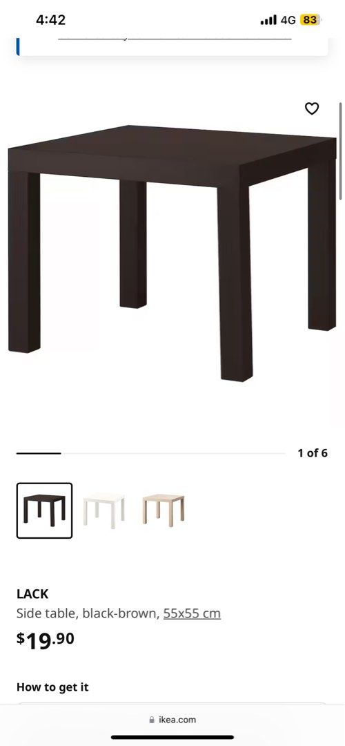 IKEA LACK side table, Furniture & Home Living, Furniture, Tables & Sets