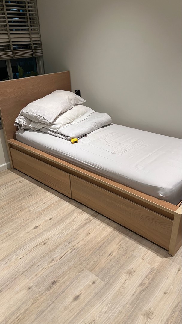 Ikea Malm Bed Frame Single, Furniture & Home Living, Furniture, Bed