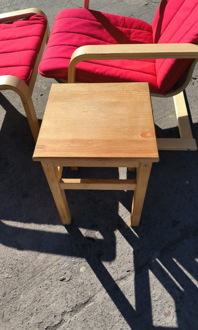 IKEA POANG with foot rest side table, Furniture & Home Living