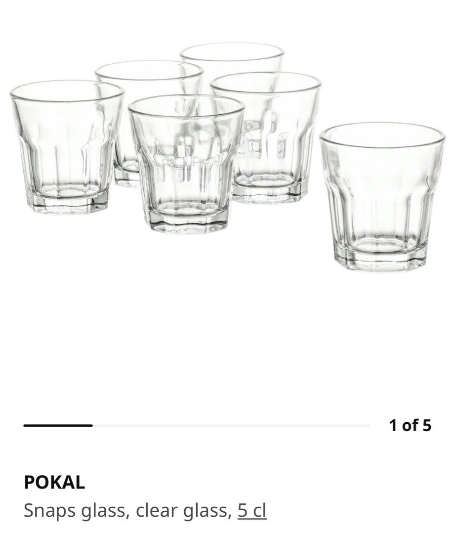 Ikea shot glasses set of 6, Furniture & Home Living, Kitchenware