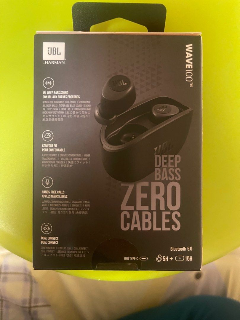 JBL Wave 100 Blue Tooth earbuds, Audio, Headphones & Headsets on Carousell