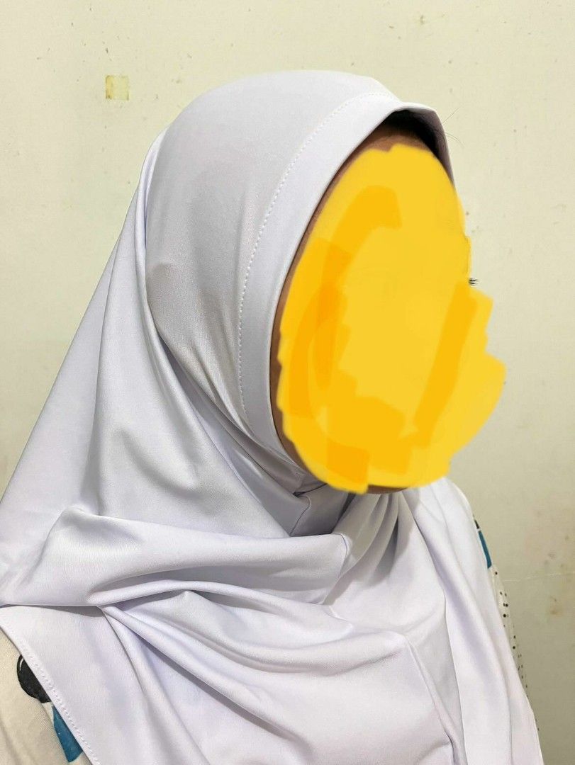 Jilbab sports instan warna putih, Fesyen Wanita, Muslim Fashion