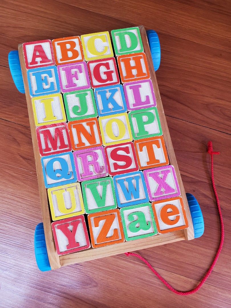KMART Alphabet Cube Wooden Toy with Wagon Babies Kids Infant