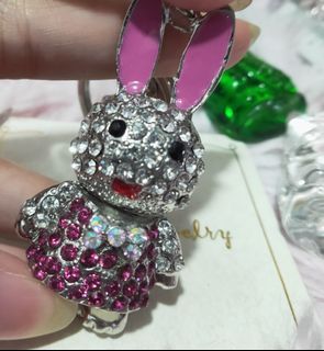 Korea Style Diamond Bunny Key chain