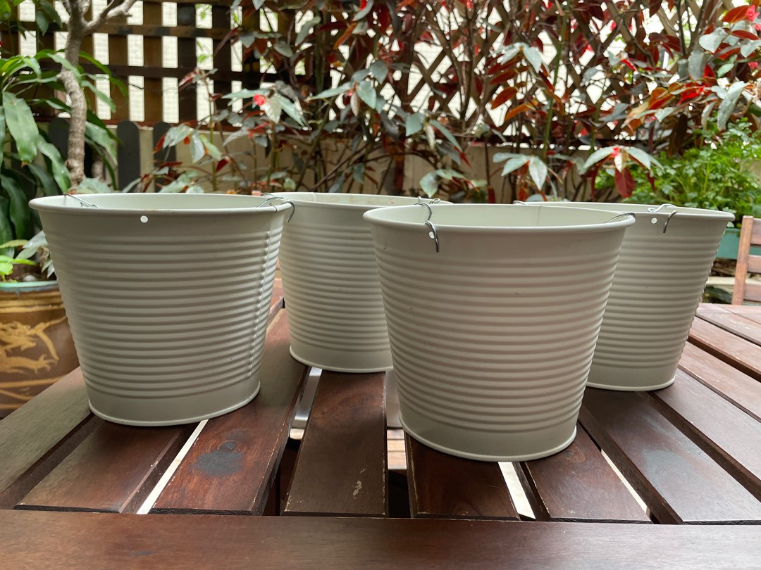 2 Large hanging pots , 傢俬＆家居, 園藝, 盆栽 Carousell