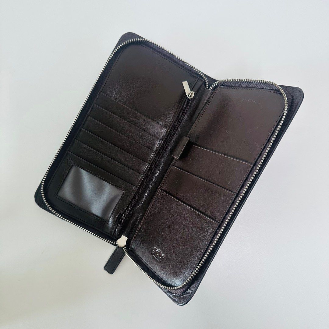 Travel Wallet Passport Holder Wallet Clutch Brown Boarding Pass Flight