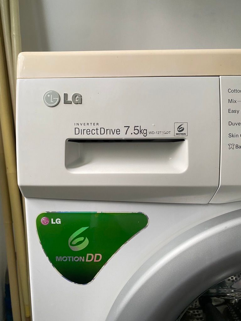 LG Direct Driver Front Load Washing Machine 7.5kg Load Size, TV & Home Appliances, Washing