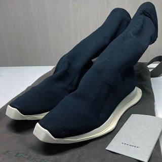 LIKE NEW 100% AUTHENTIC GENUINE Rick Owens Black Runner Stretch Sock Sneakers DRKSHDW SZ 41 BLACK