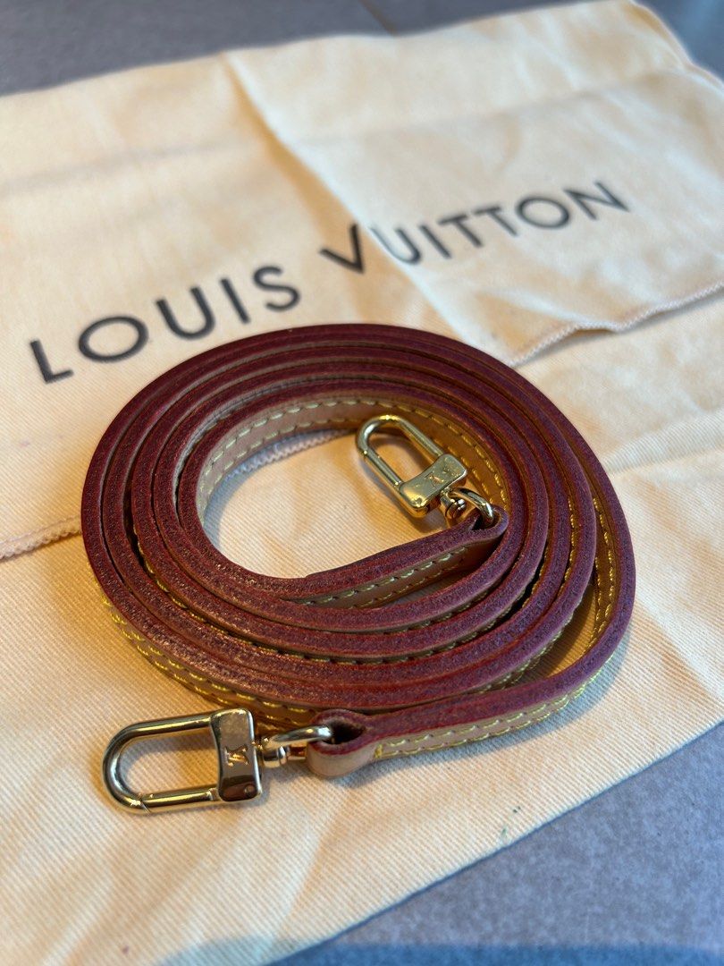 LOUIS VUITTON 13" Auth Monogram Red Brown Retiro Speedy Shoulder Bag Strap  LV
