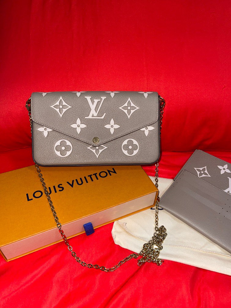 BRAND NEW ! Louis Vuitton M44813 Monogram Canvas Multi Pochette Accessories  -Khaki Strap (RFID)