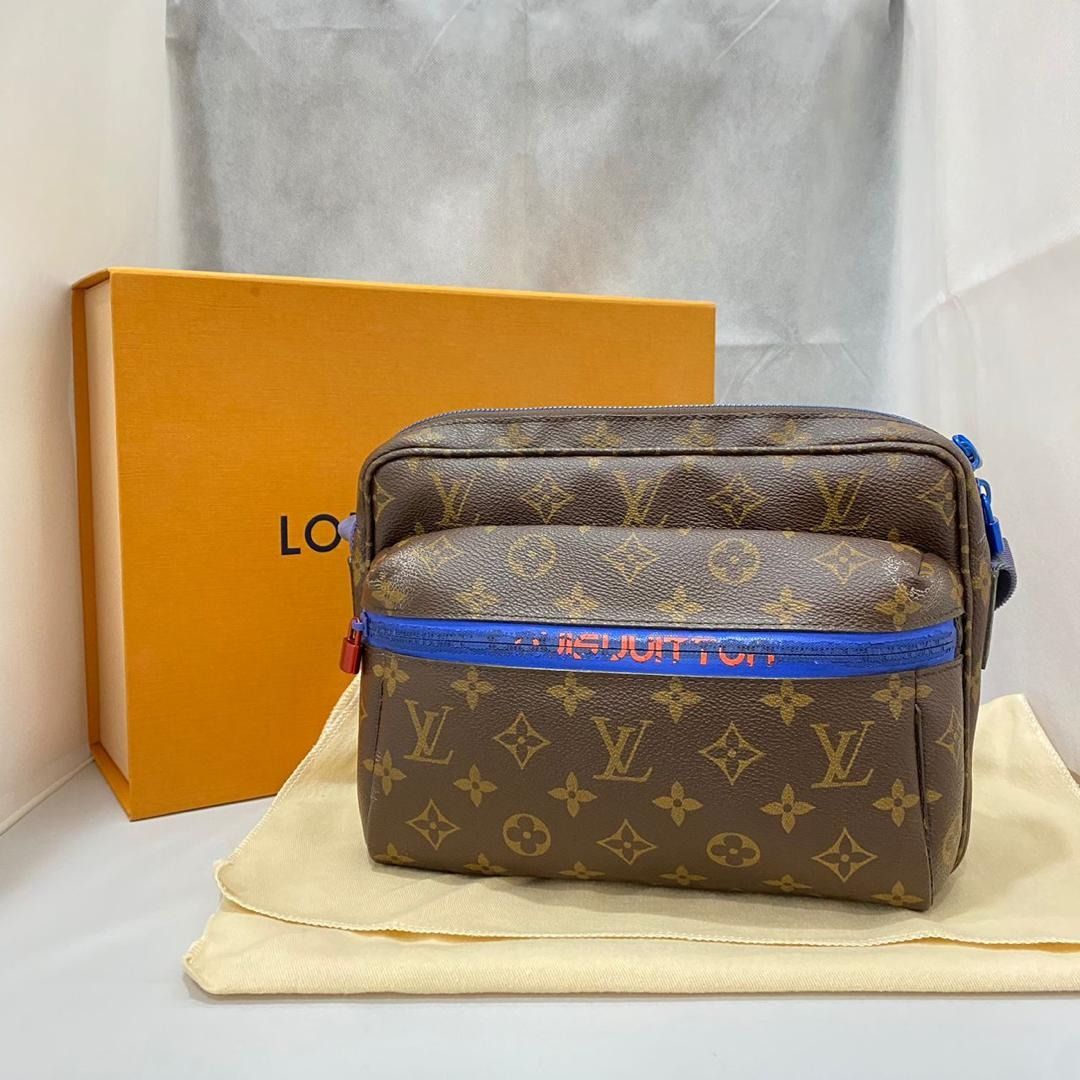 Louis Vuitton Messenger Monogram Outdoor PM Brown Blue in Canvas