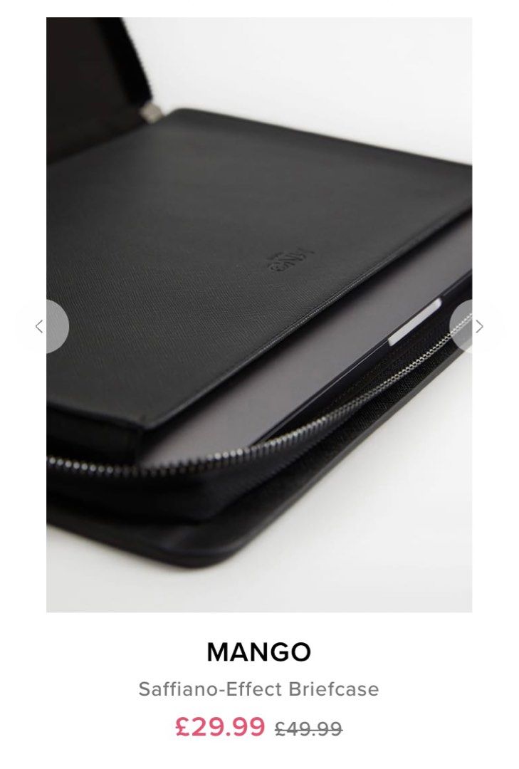 Saffiano effect sale briefcase