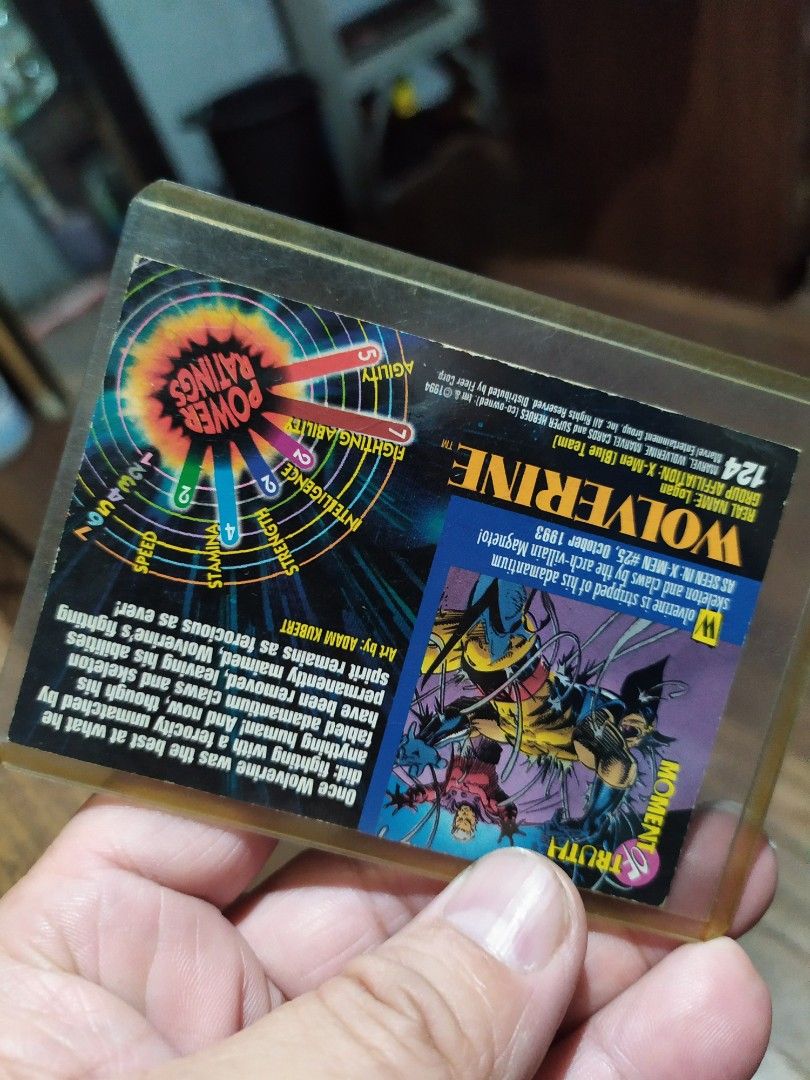 Marvel x men wolverine card (Category: Raw Singles) located in Quezon City. Submitted by toys_r_here (Listing ID 1222406081, Image 2). Description: As is po Pa check nlng ng condition sa pics What you see is what you get PM ME FOR MORE QUESTIONS First to pay gets the item ship pwed din Qc area near quezon ave. Payment pwede bdo bpi gcash.