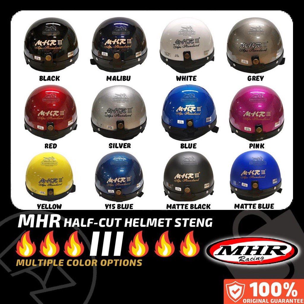 Mhr half helmet, Motorcycles, Motorcycle Accessories on Carousell