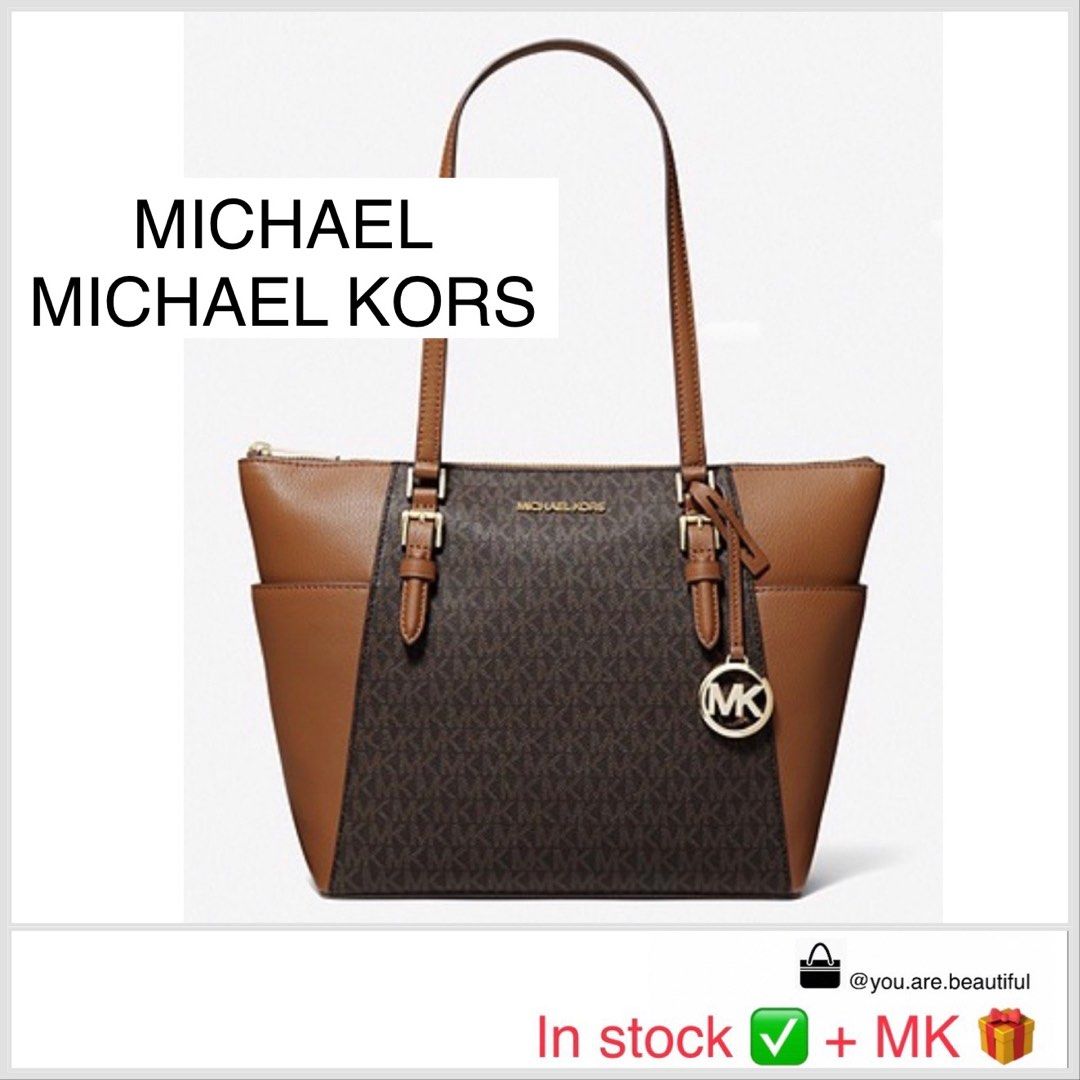 MICHAEL KORS CHARLOTTE LARGE TOP ZIP TOTE, Luxury, Bags & Wallets on  Carousell