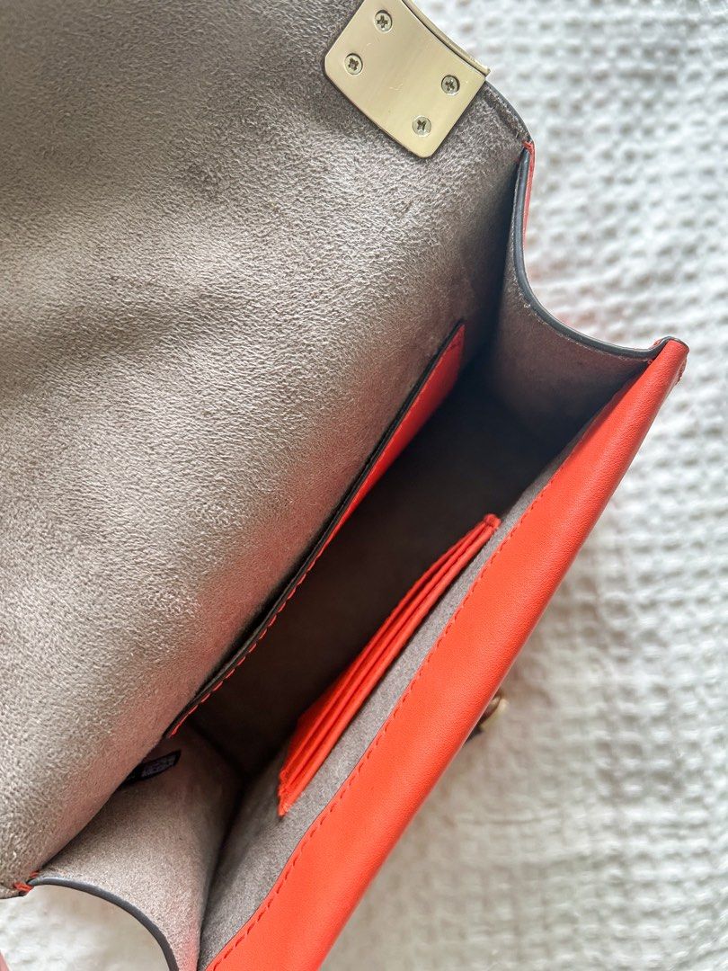 Greenwich Small Saffiano Leather Crossbody Bag - Crimson