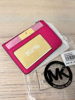 Michael Kors Raspberry Coin Pouch with ID holder