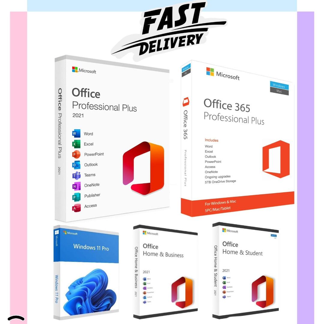 Microsoft office 2021 office 2019 office 365 lifetime windows mac tablet  phone office windows 10 windows 11 pro home, Computers & Tech, Parts &  Accessories, Software on Carousell