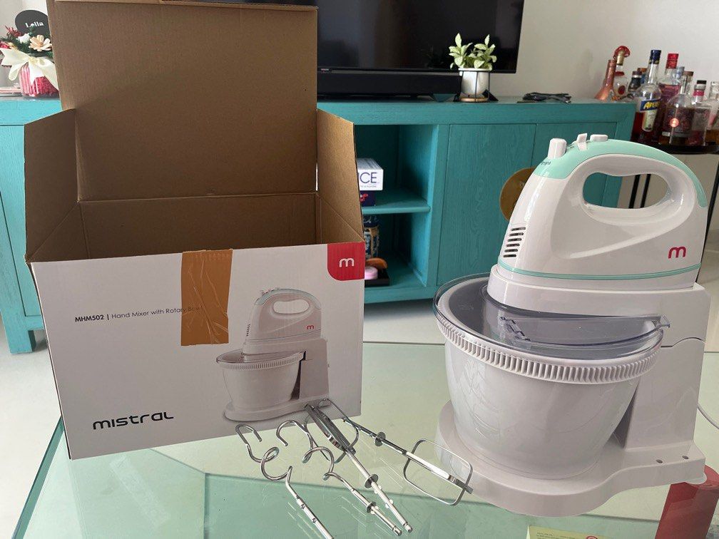Mistral hand mixer with rotary bowl MHM502, TV & Home Appliances