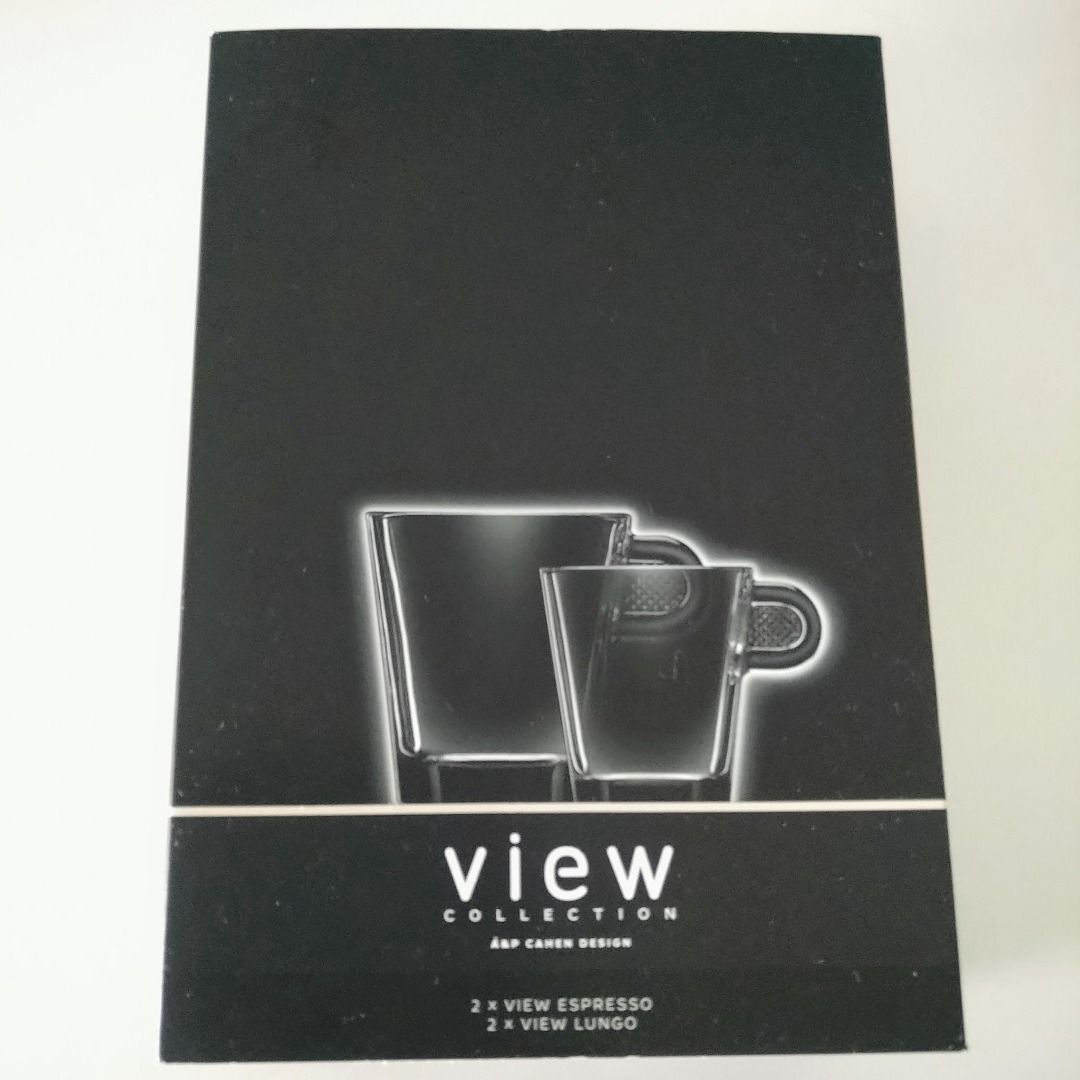 Nespresso Set Glass Collection Espresso Cups & Saucers,A & P Cahen Design,New