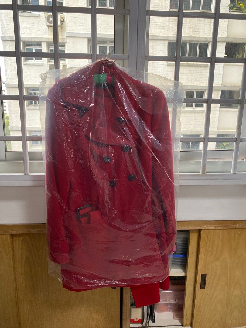 New Look Size 18 Red Trench Coat Women s Fashion Coats Jackets