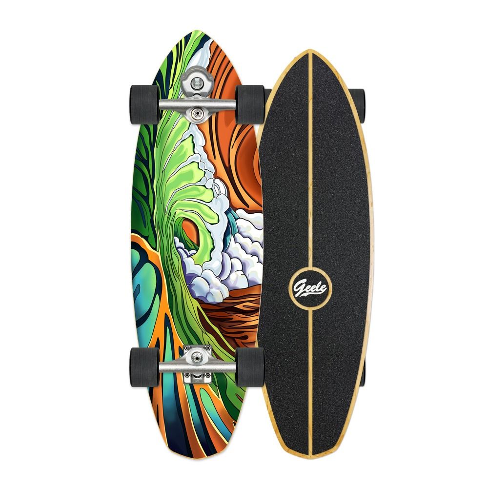Surf online skateboard geele