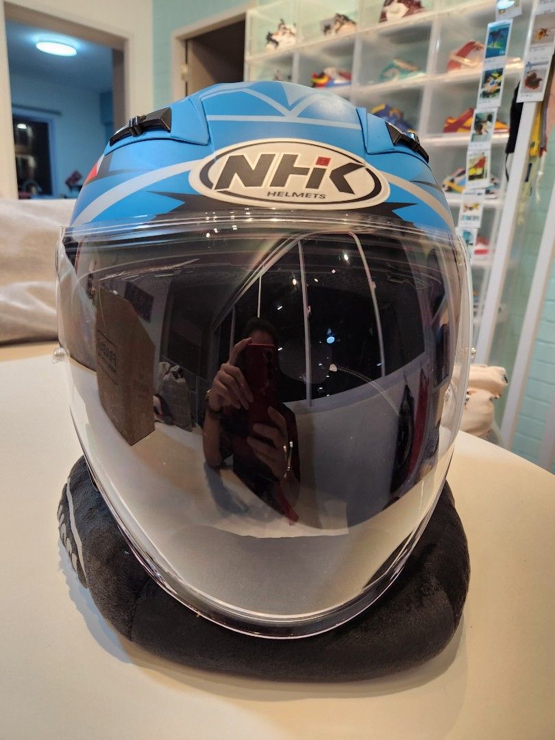 Nhk helmet with comms, Motorcycles, Motorcycle Apparel on Carousell