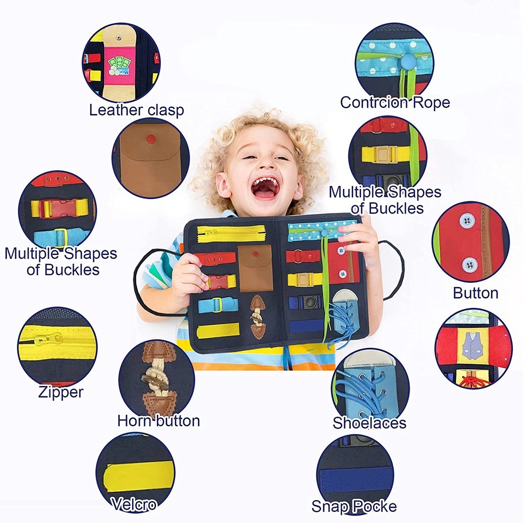 oddler Busy Board - Montessori Sensory Activity Board for Toddler Age 2 ...