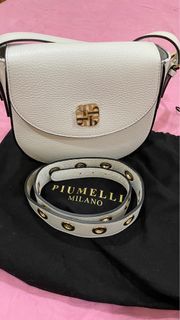 Off white Pumelli leather shoulder/Xbody bag