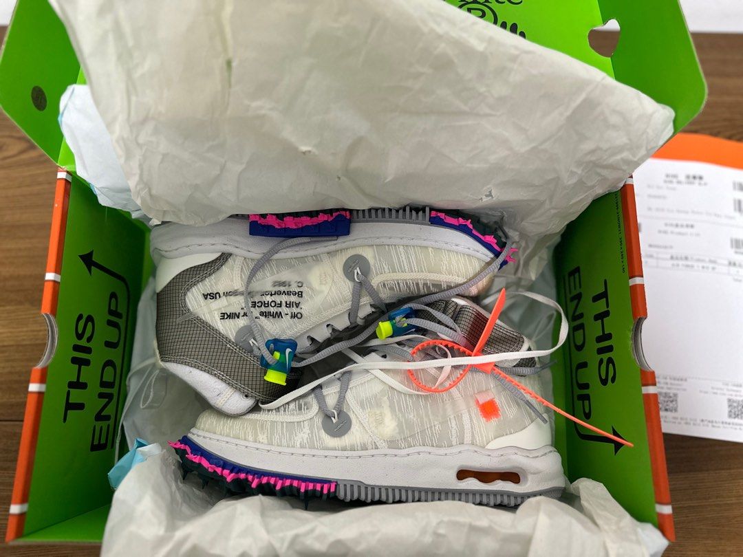Off-White x Nike Air Force 1 Mid SP, 名牌, 鞋及波鞋- Carousell